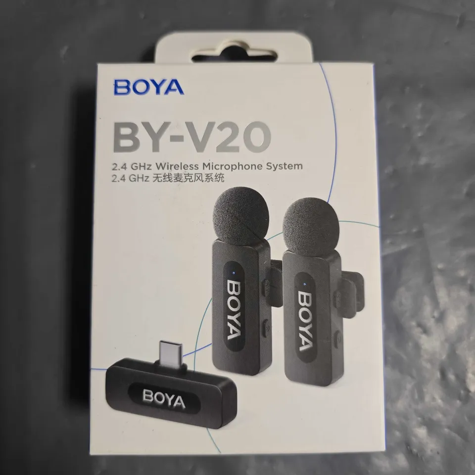 BOYA BY-V20 2.4 GHZ WIRELESS MICROPHONE SYSTEM