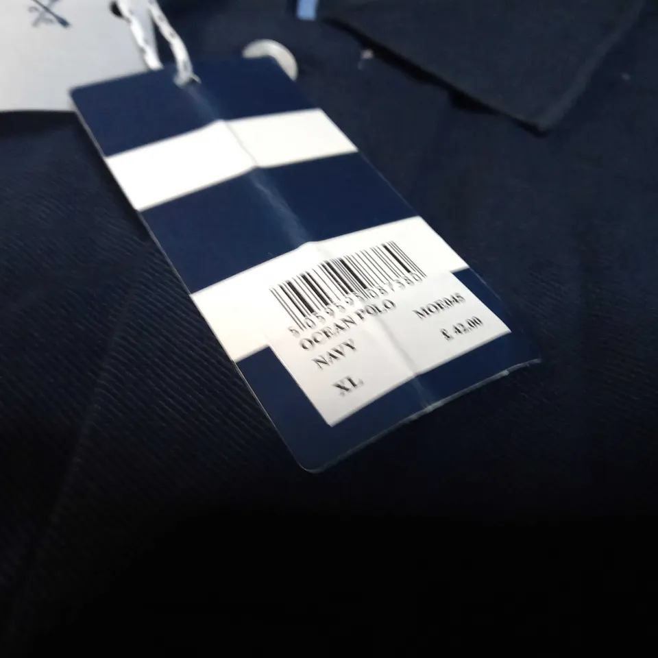 CREW CLOTHING NAVY OCEAN POLO - XL