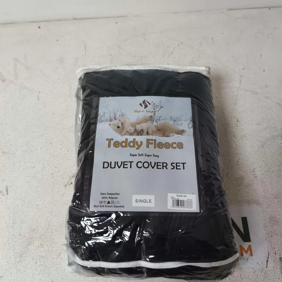 SLEEP & SNUGGLE TEDDY FLEECE DUVET COVER SET – SINGLE