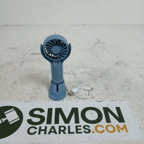 SIMPLI RECHARGEABLE HAND HELD FAN WITH MIST DUSTY BLUE