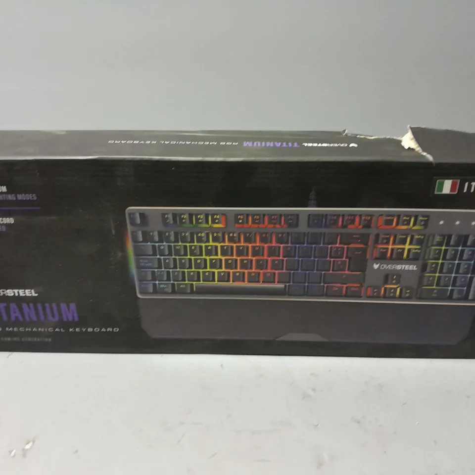 BOXED OVERSTEEL TITANIUM RGB MECHANICAL KEYBOARD (ITALIAN LAYOUT)