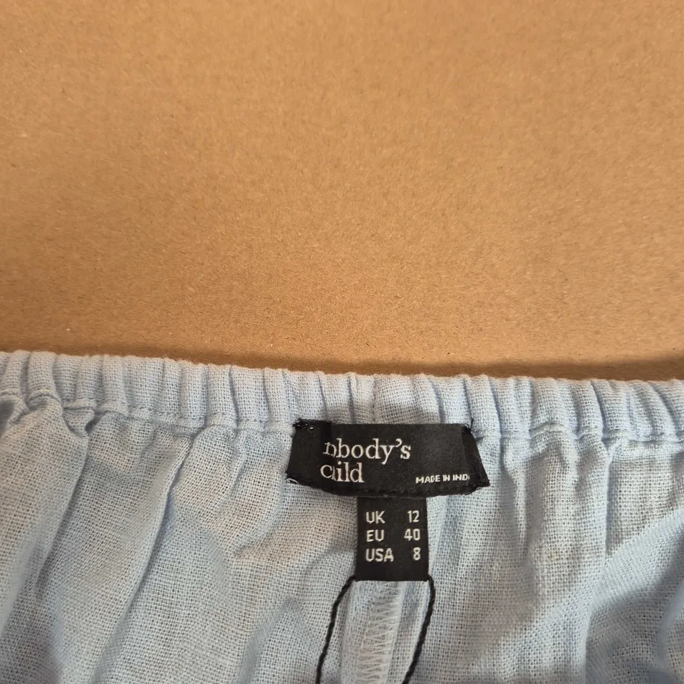 NOBODY'S CHILD LIGHT BLUE ' SHORTS, UK 12 (EU 40, USA 8)