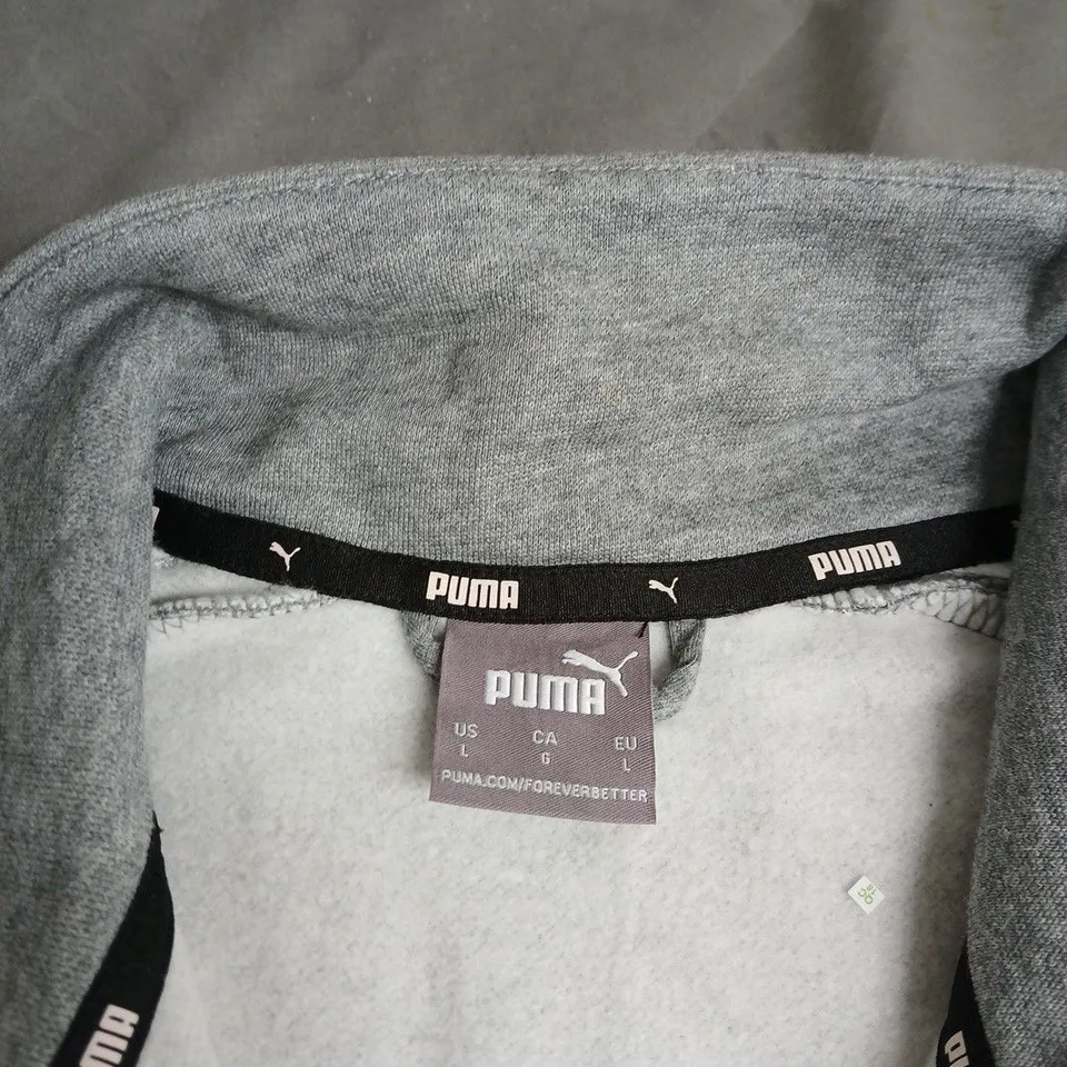PUMA ZIP-UP TRACK JACKET – GREY, UK L