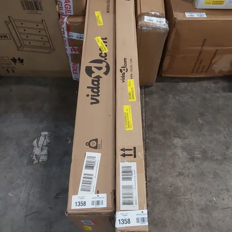 BOXED SOLID WOOD DINING SET (2 BOXES)