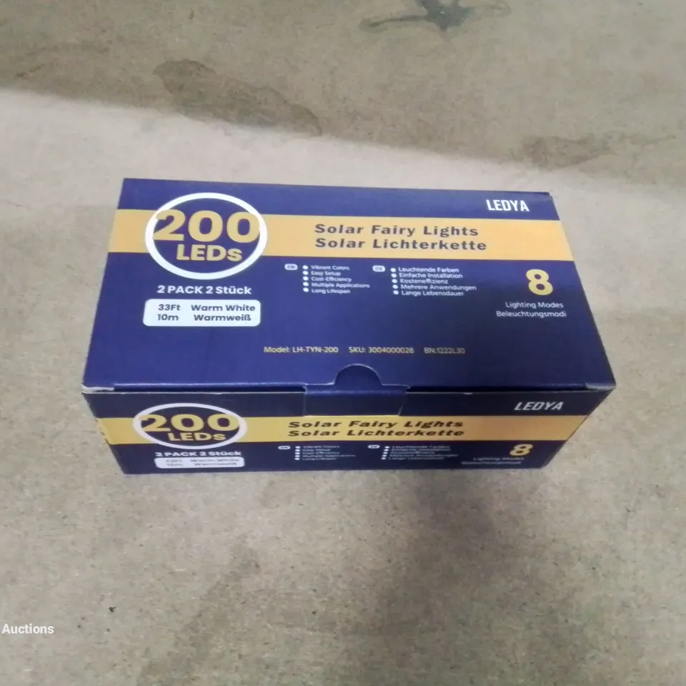 A BOX OF SOLAR POWERED FAIRY LIGHTS (200 LEDS)