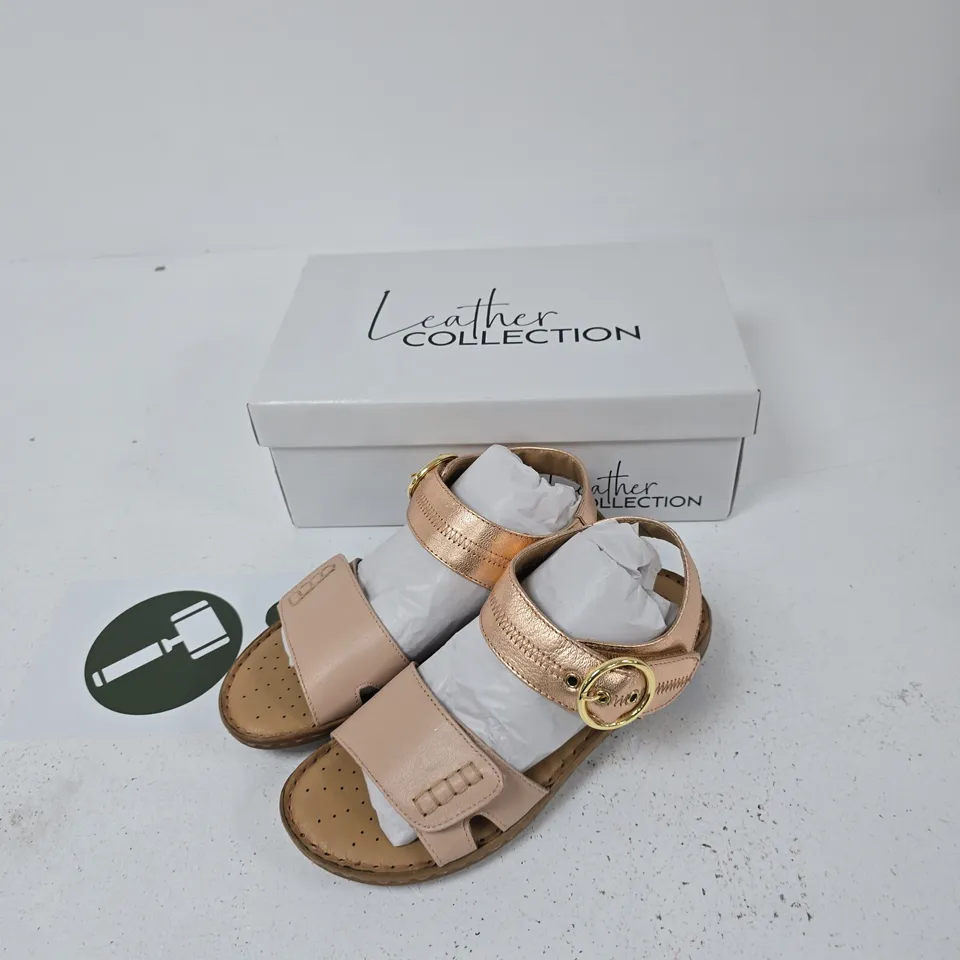 LEATHER COLLECTION NATASHA PINK SANDALS – UK SIZE 5