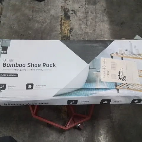 BOXED 3 TIER BAMBOO SHOE RACK
