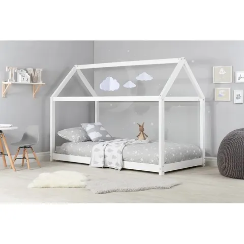 BOXED ARIYA SINGLE 3' BED FRAME - WHITE (1 BOX)