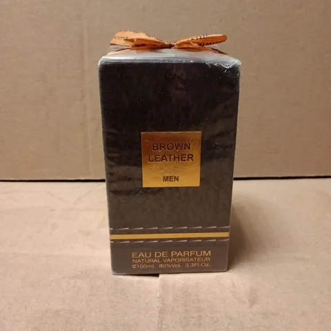 BOXED AND SEALED BROWN LEATHER MENS 100ML EAU DE PARFUM