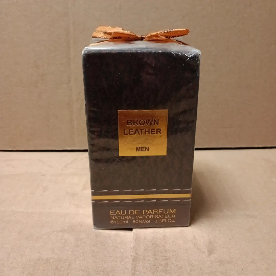BOXED AND SEALED BROWN LEATHER MENS 100ML EAU DE PARFUM