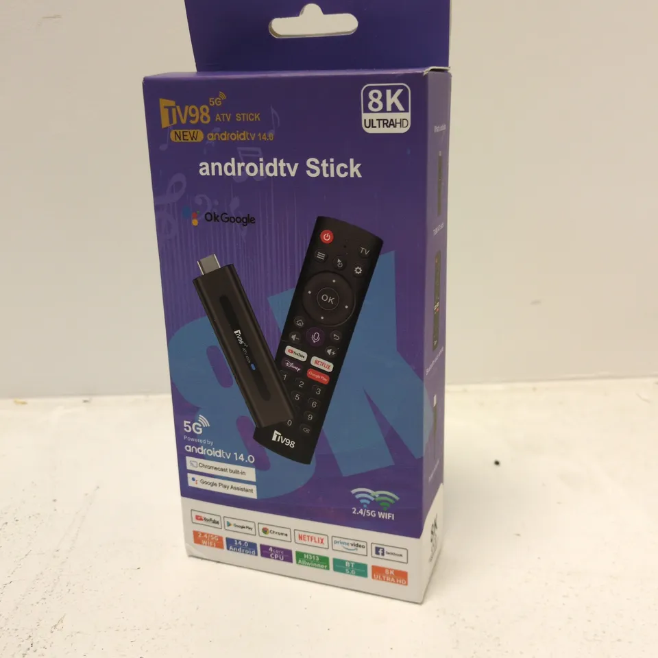 ANDROID TV STICK WITH BLUETOOTH VOICE REMOTE – BOXED