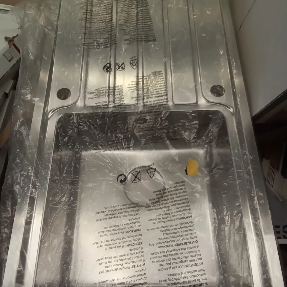 BAGGED APOLLONIA 1 SINK + DRAINER - CHROME 