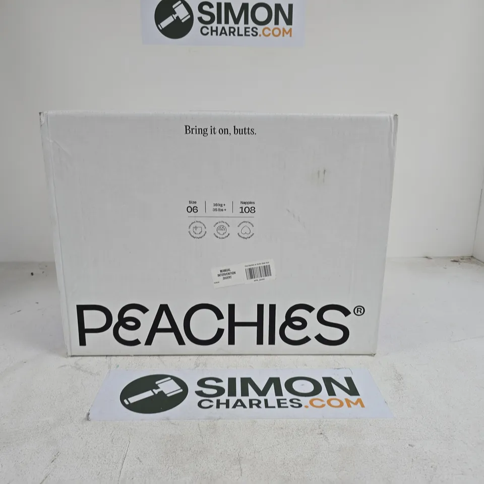 PEACHIES SIZE 6 35LBS+ 108 NAPPIES BOXED