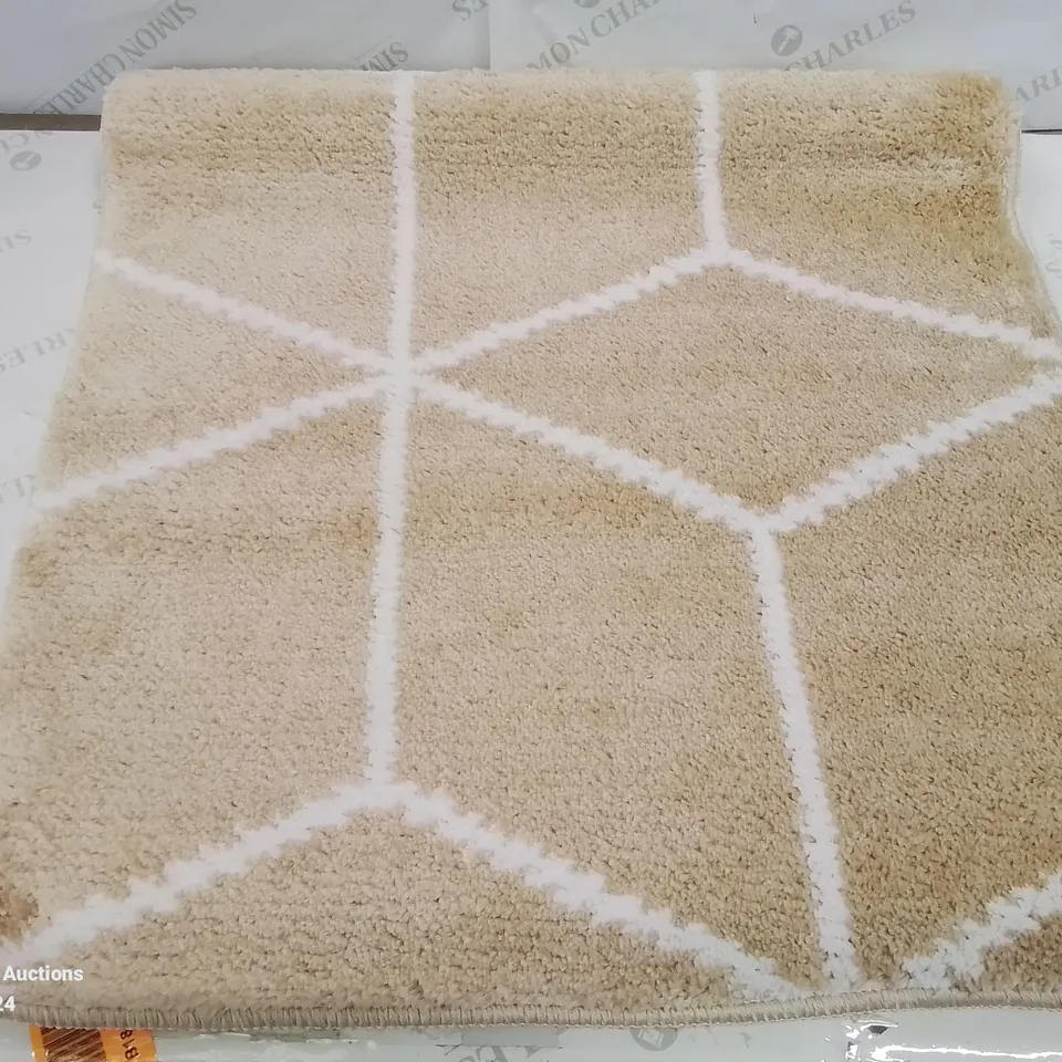 BRAND NEW PACO HOME 540 KAUNAS 70X120CM BEIGE BATH MAT