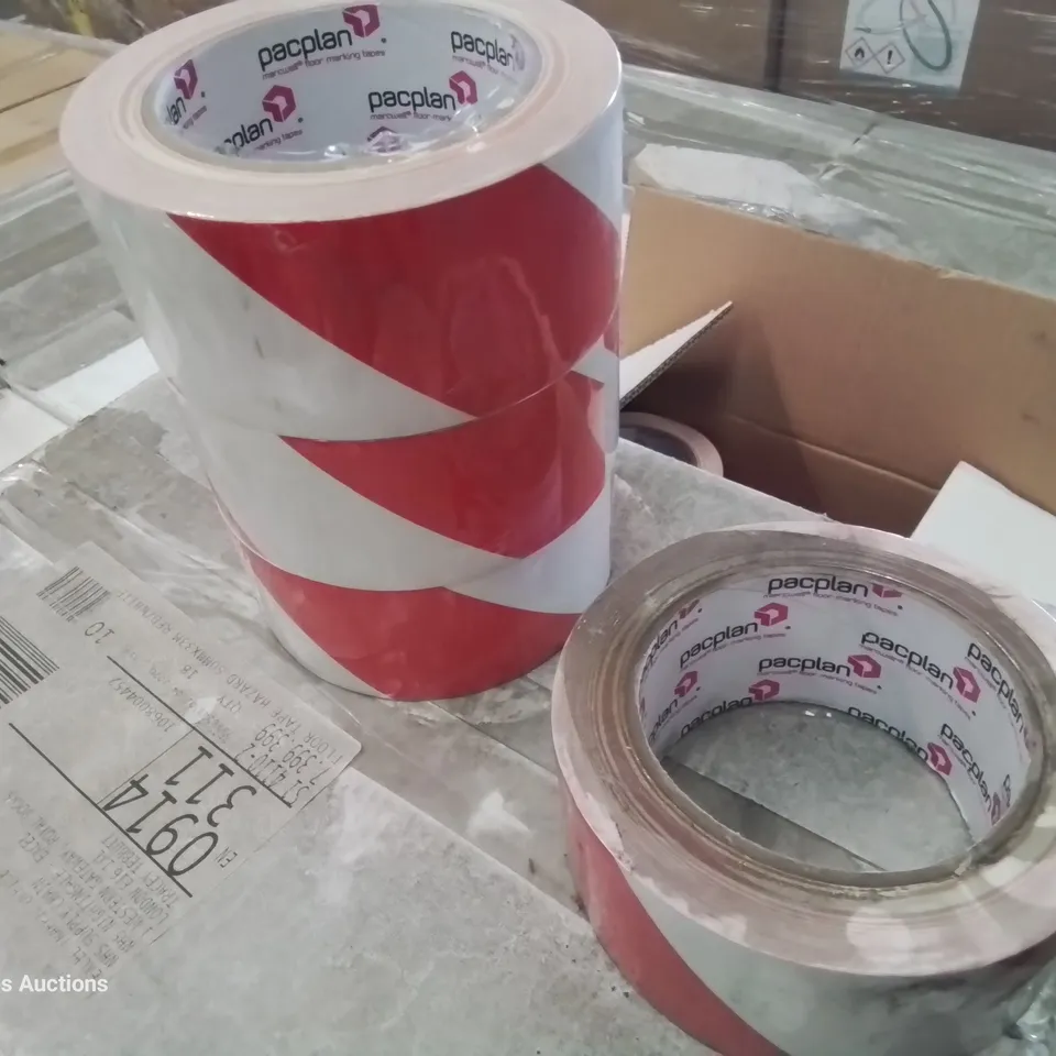 PALLET OF 28 CASES EACH CONTAINING 18 ROLLS OF HAZARD FLOOR TAPE each 50mm × 33m
