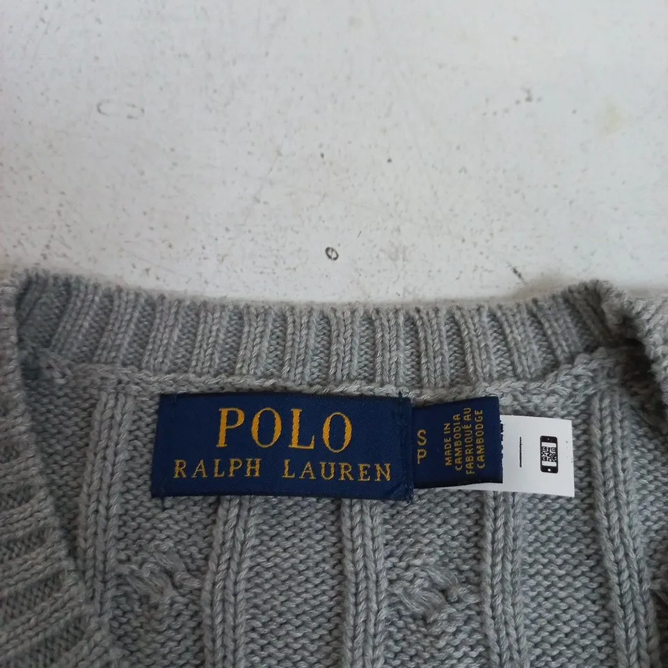 POLO RALPH LAUREN KNIT SWEATER (CABLE KNIT) – GREY