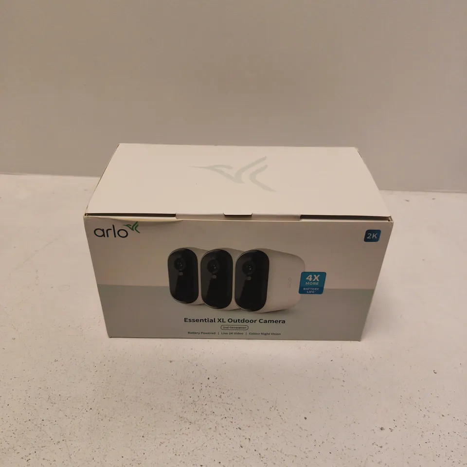 BOXED ARLO ESSENTIAL XL OUTDOOR CAMERA 2ND GEN