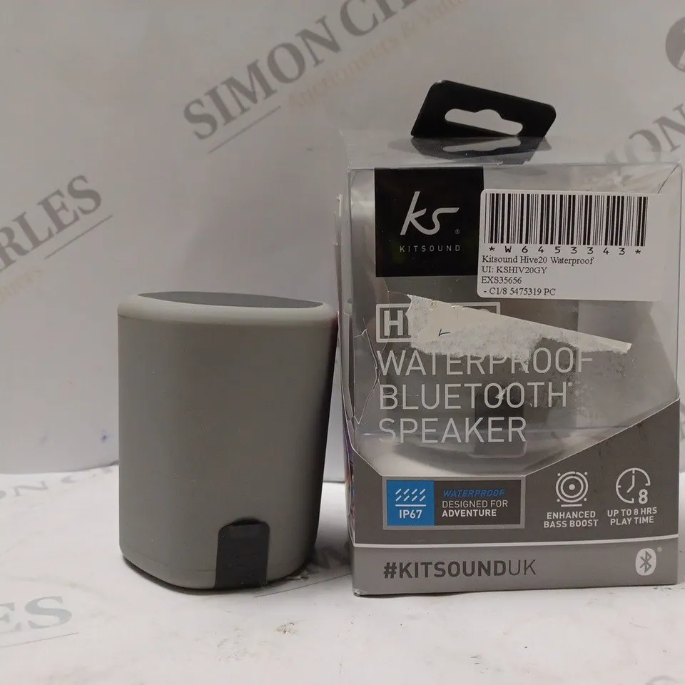 SET OF 2 KITSOUND HIVE20 WATERPROOF PORTABLE SPEAKERS 
