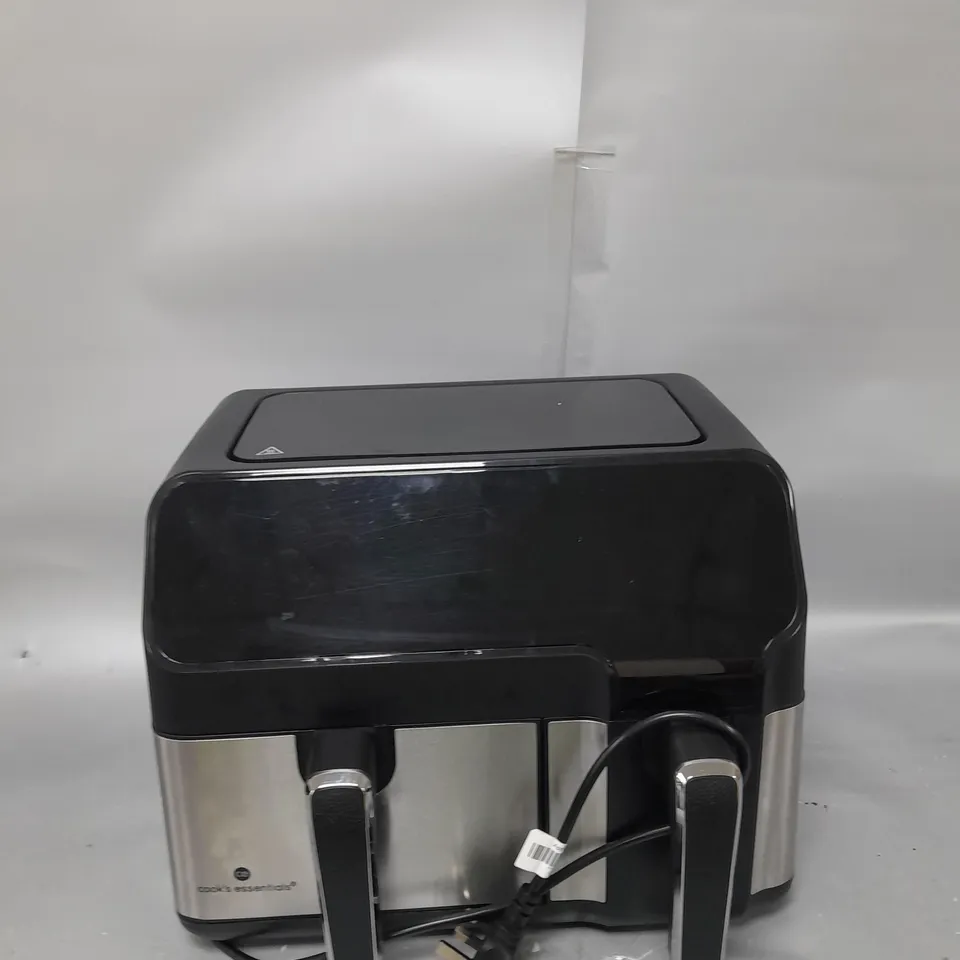 BOXED COOK'S ESSENTIALS 7.7L DUAL AIR FRYER IN BLACK