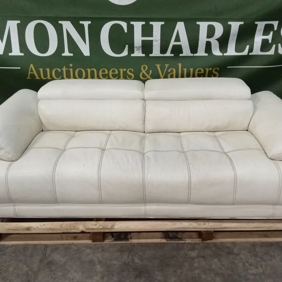 DESIGNER 3 SEATER LEATHER SOFA