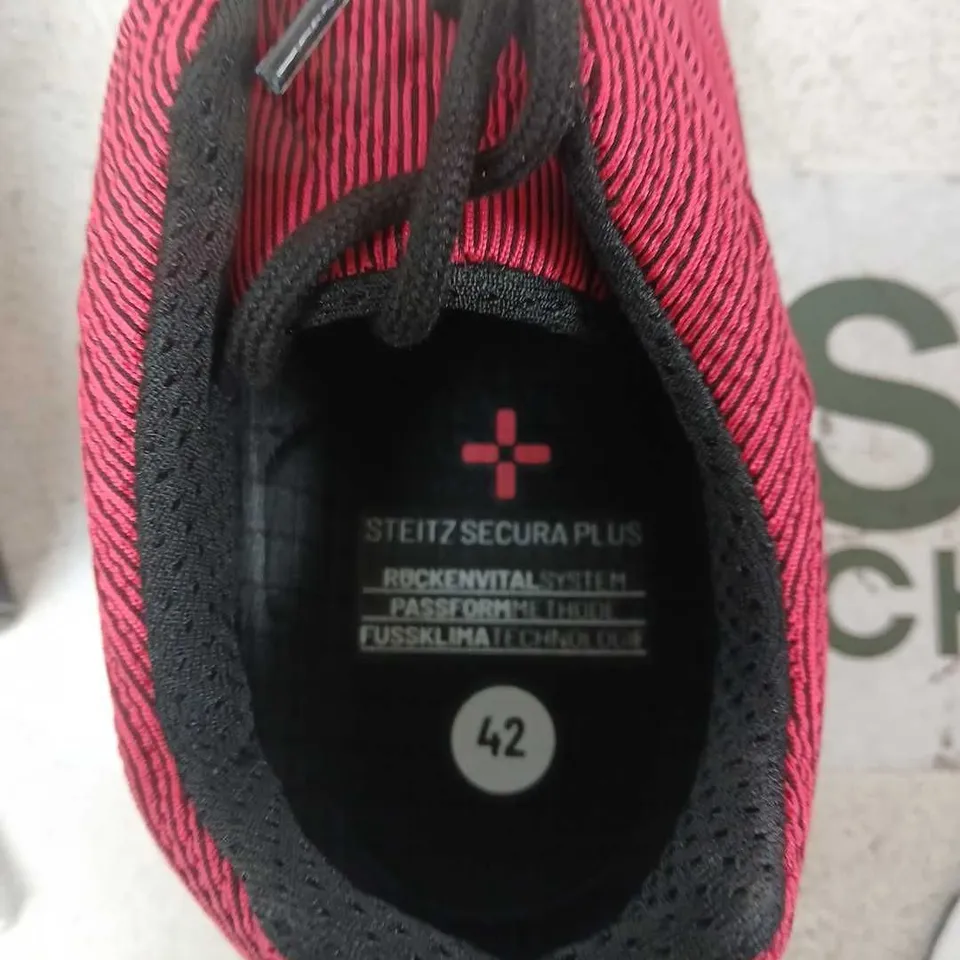 STEITZ SECURA PLUS RED SAFETY SNEAKERS, EU 42 (UK 8)