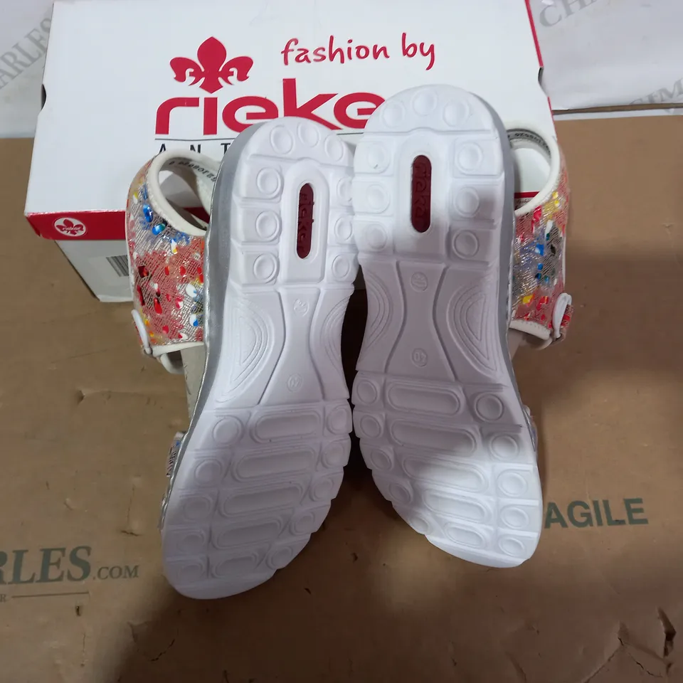 BOXED PAIR OF RIEKER SANDALS - SIZE 40