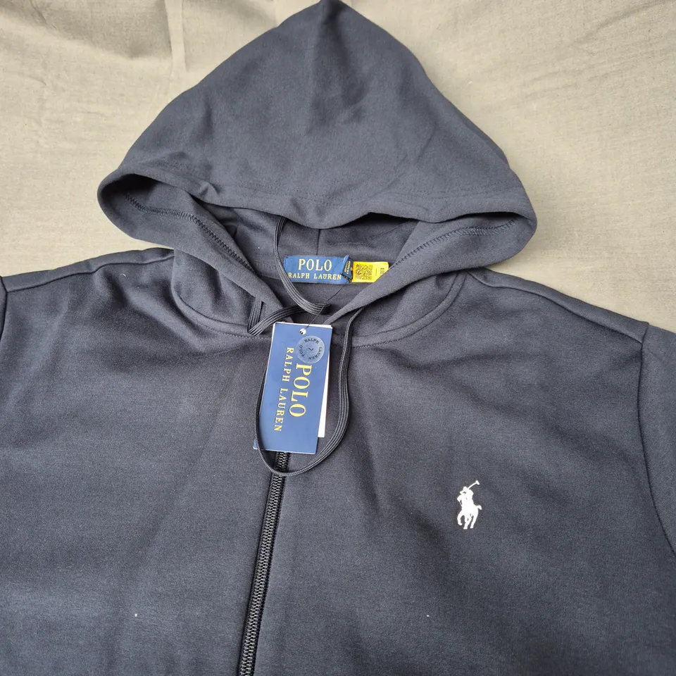 POLO RALPH LAUREN FULL ZIP LOGO HOODIE SIZE L