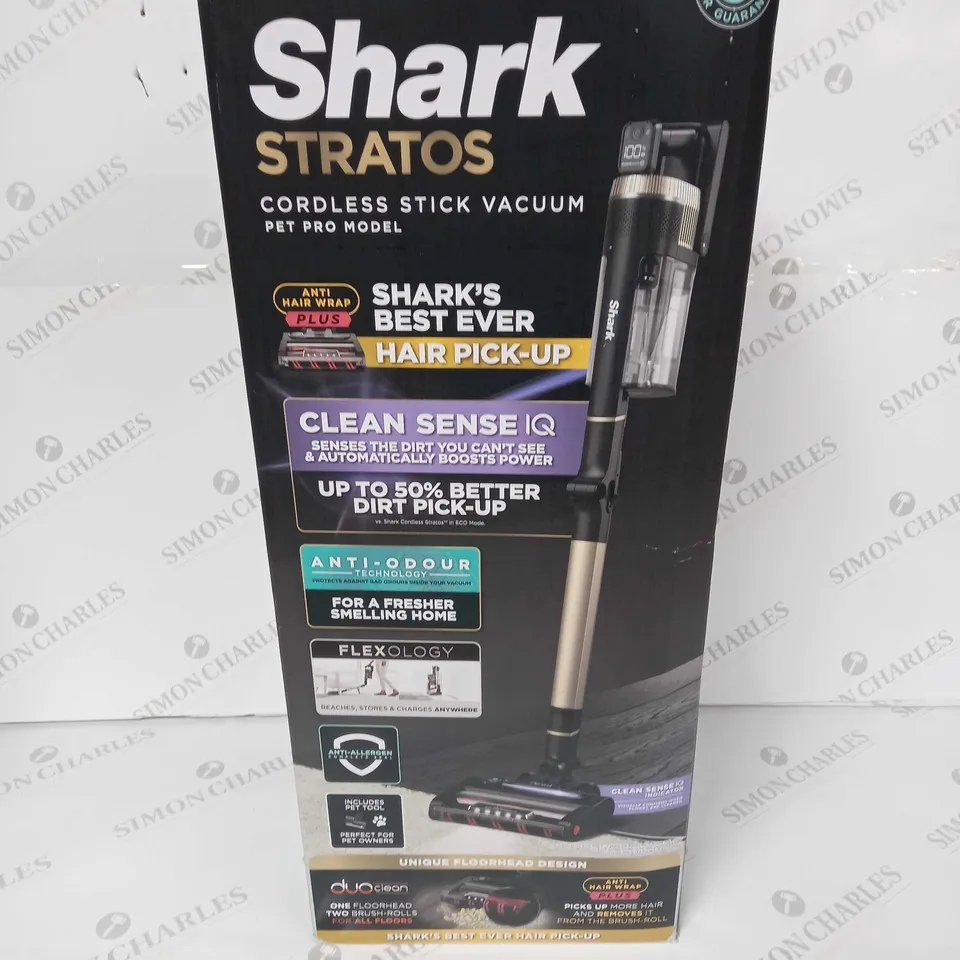 BOXED SHARK STRATOS CORDLESS VACUUM IZ400UKT
