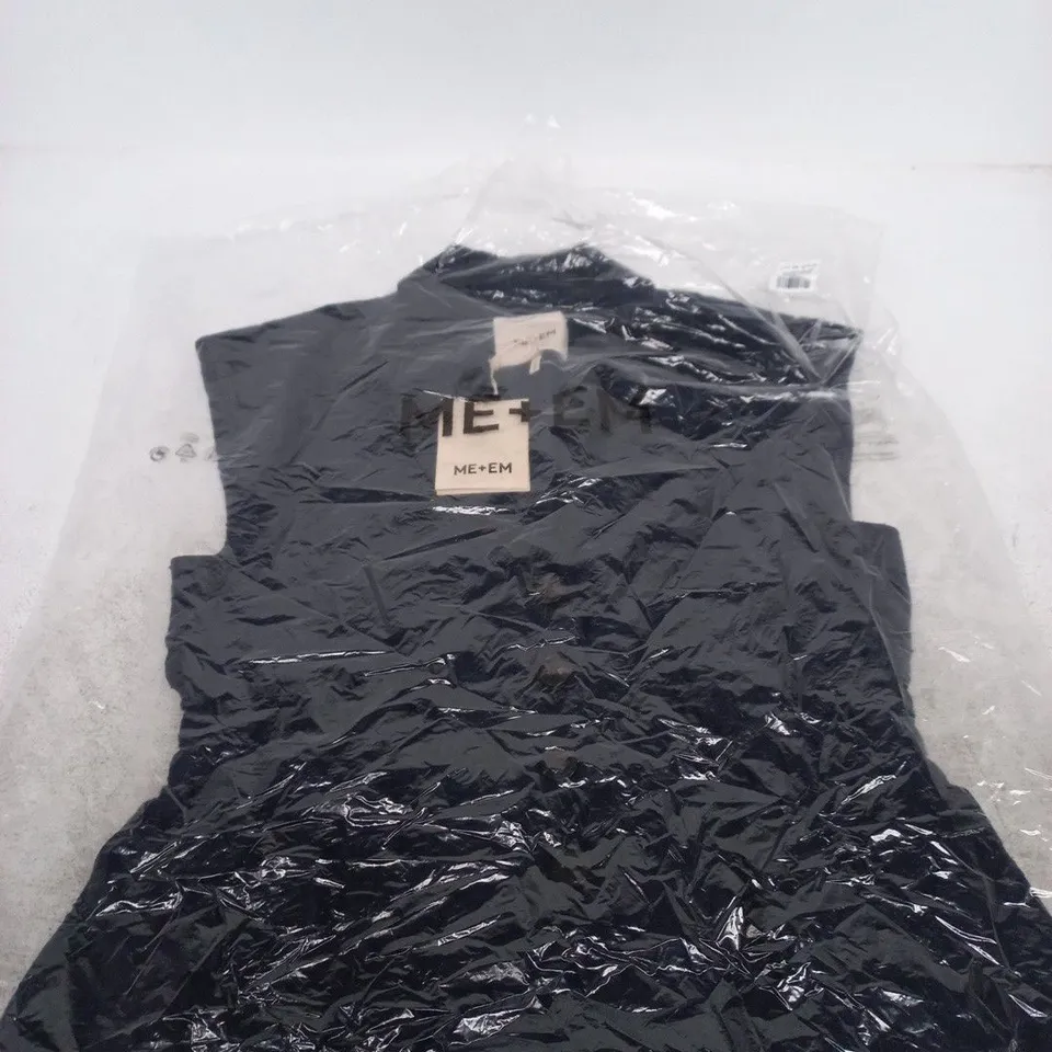 WOMEN'S TEXTURED SHORT SLEEVE JACKET – NAVY, UK 12 (US 8, EU 40)