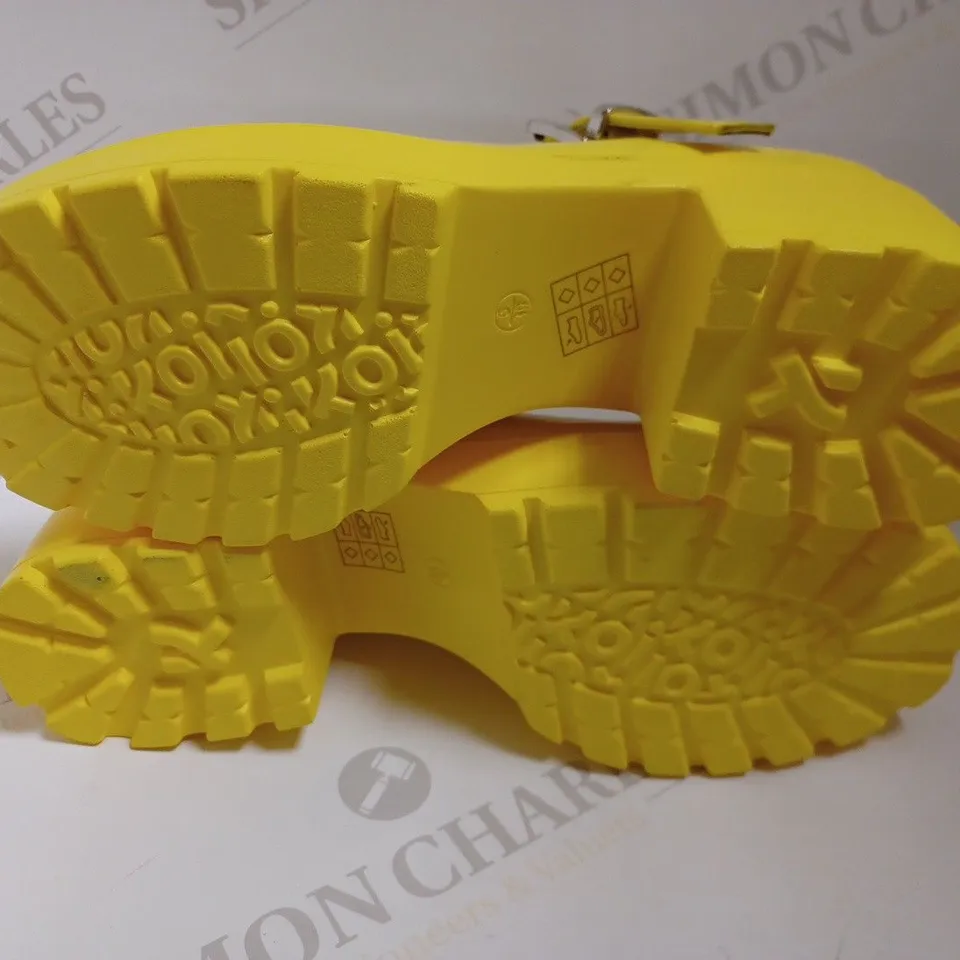 KOI VEGAN TIRA MARY JANES 'SUNSHINE YELLOW EDITION' - SIZE 6
