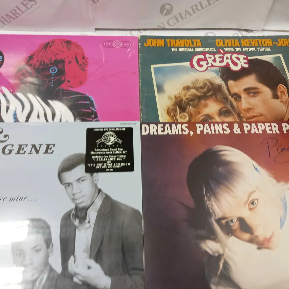 LOT OF 10 ASSORTED VINYL RECORDS TO INCLUDE GREASE SOUNDTRACK, WAVES OF DISTORTION AND KEN DODD