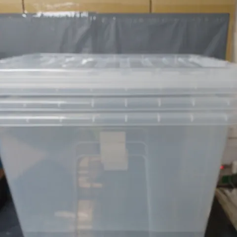 SET OF 3 PLASTIC STORAGE BOXES