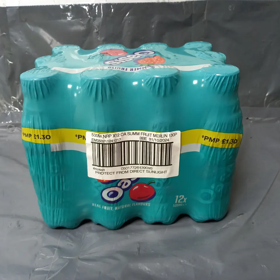 SEALED OASIS SUMMER FRUITS X12 500ML - COLLECTION ONLY