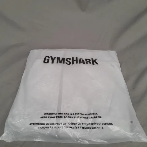 GYMSHARK CREST ZIP UP HOODIE IN LIGHT GREY MARL SIZE M