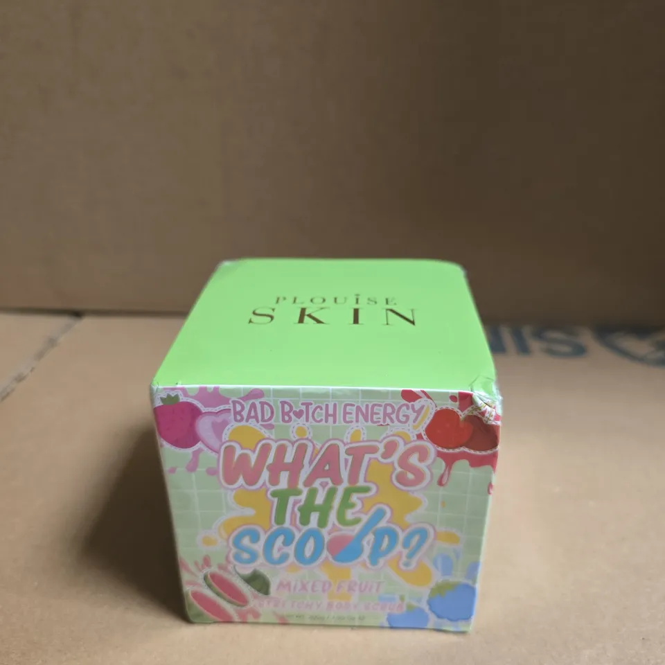 BOXED AND SEALED P.LOUISE BAD BITCH ENERGY - WHATS THE SCOOP? STRETCHY BODY SCRUB