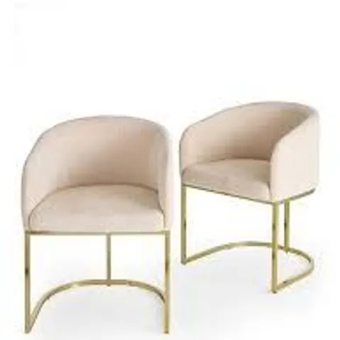 BOXED NEA PAIR OF CHAIRS - BEIGE (1 BOX)