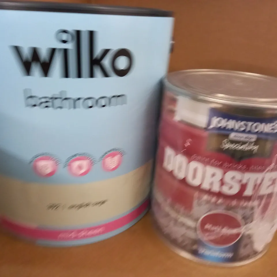 LOT OF 8 ASSORTED TINS OF PAINT  /  COLLECTION ONLY