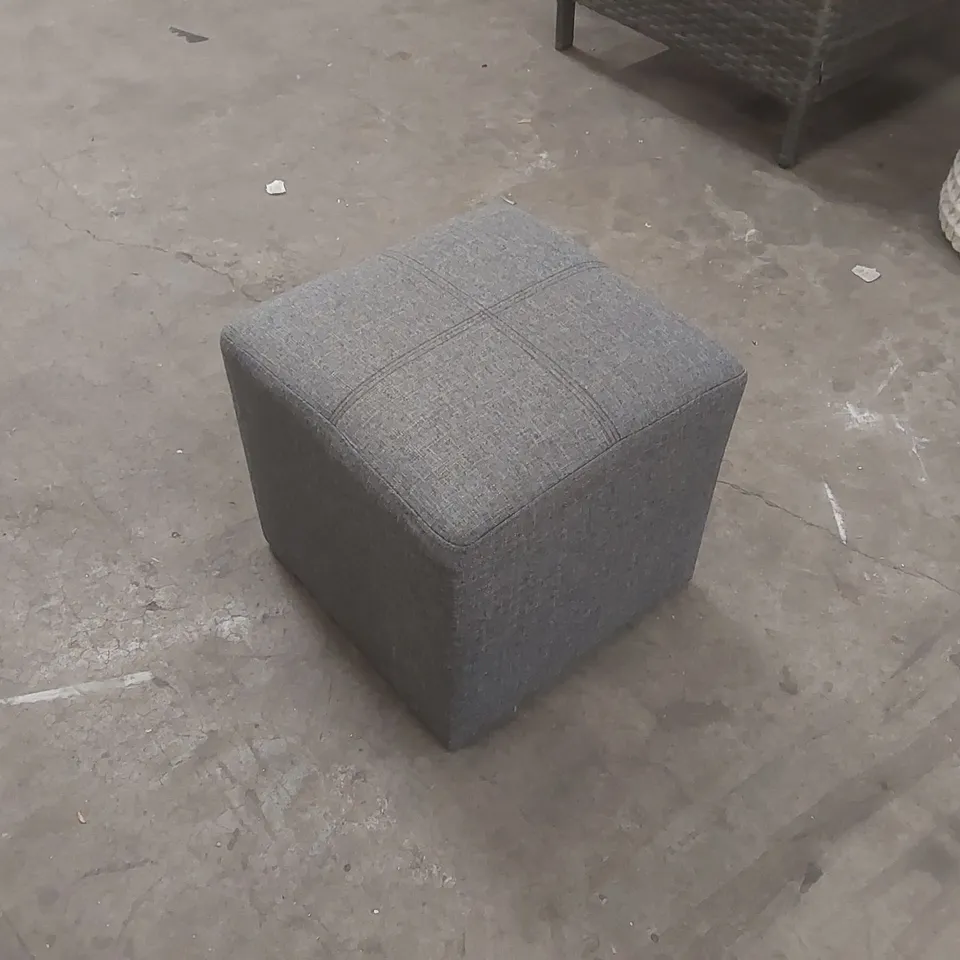 DESIGNER FABRIC UPHOLSTERED FOOTSTOOL