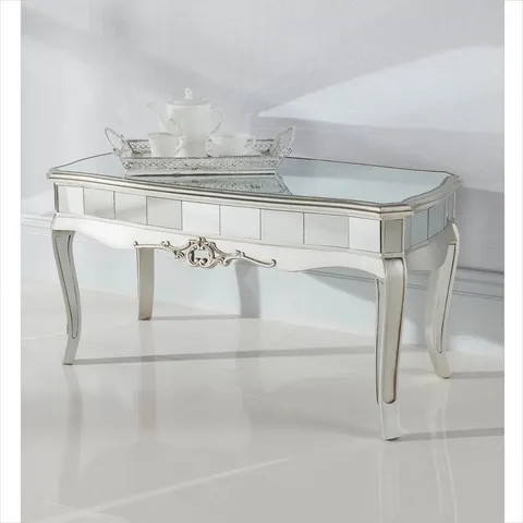 BRAND NEW BOXED HOMESDIRECT365 ARGENTE MIRRORED COFFEE TABLE