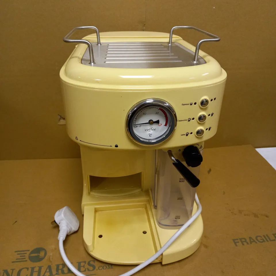 SWAN RETRO CREAM ESPRESSO COFFEE MACHINE 