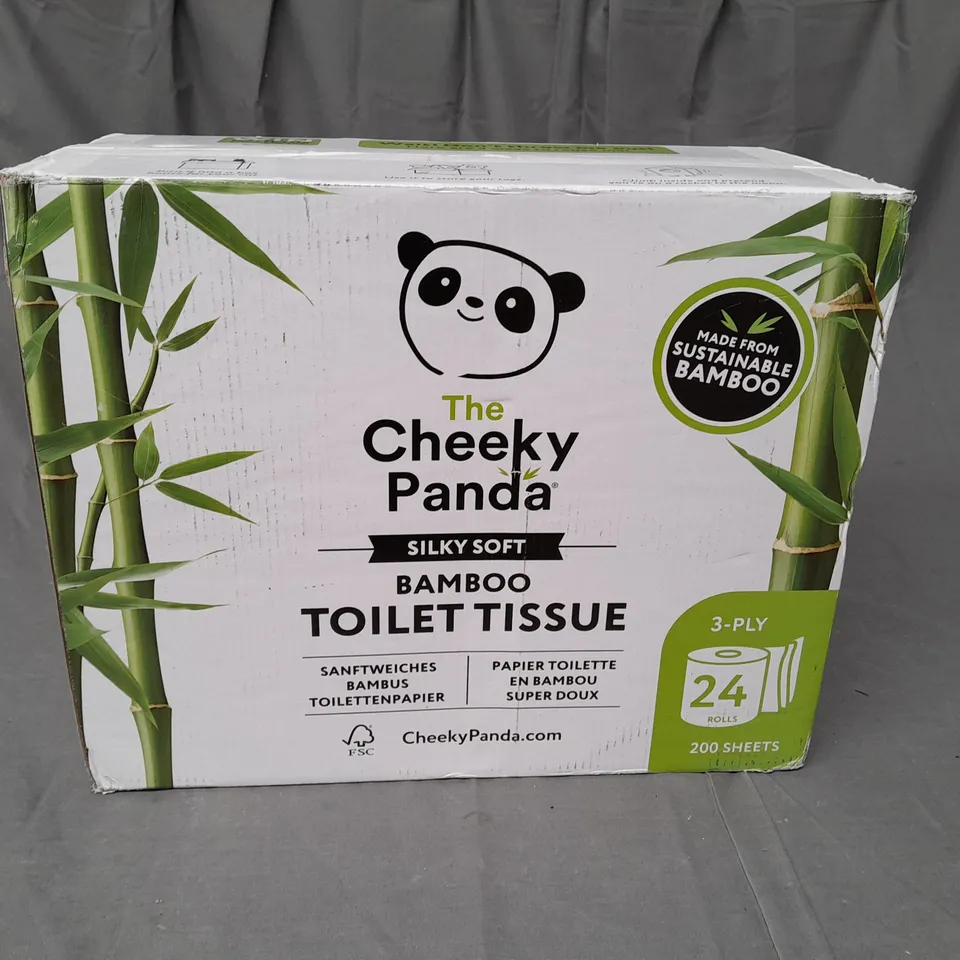 24 ROLLS THE CHEEKY PANDA BAMBOO TOILET TISSUE 
