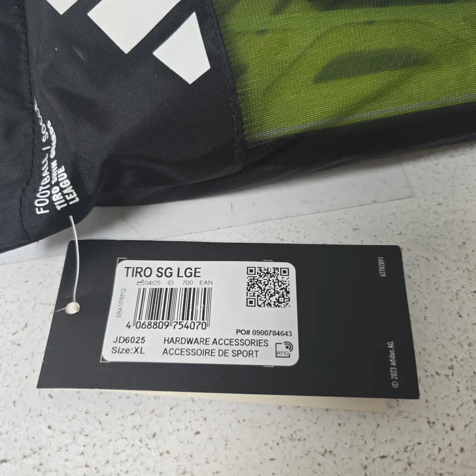 ADIDAS TIRO SG XL SHIN PADS – BLACK/GREEN (MEN'S)