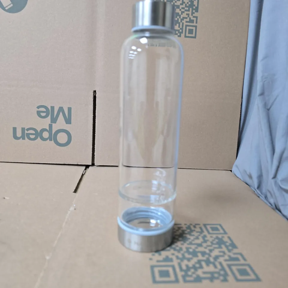 NAVARIS GLASS BOTTLE WITH SMALL COMPARTMENT ON UNDERSIDE
