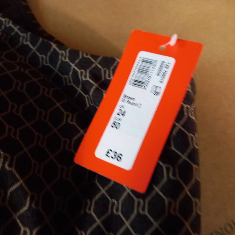 RIVER ISLAND RESORT BROWN ONE PIECE SWIMSUIT - UK 24