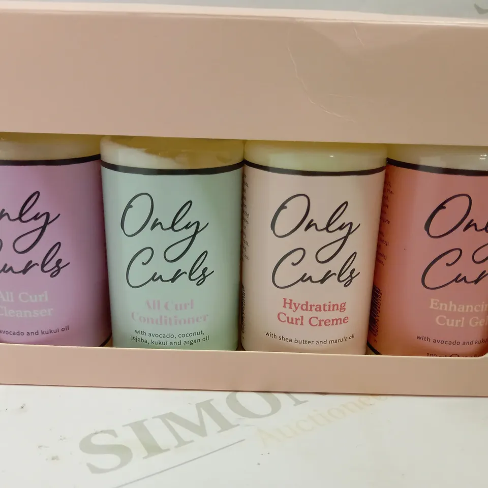 ONLY CURLS SHOW US YOUR CURLS GIFT SET INCLUDING ALL CURL CLEANSER, HYDRATING CURL CREAM AND ALL CURL CONDITIONER
