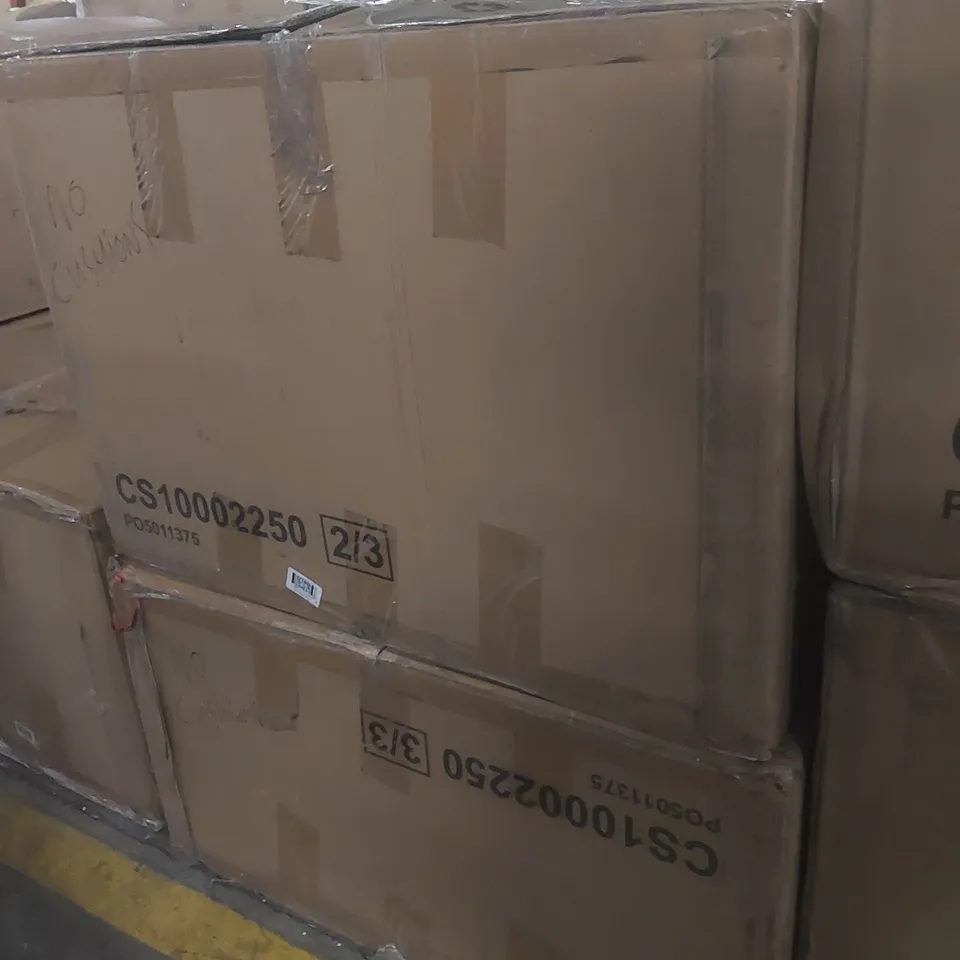 BOXED BALTIMORE IVORY CLASSIC PLUSH FABRIC SOFA PARTS - BOXES 2 AND 3 OUT OF 3 ONLY (2 BOXES)