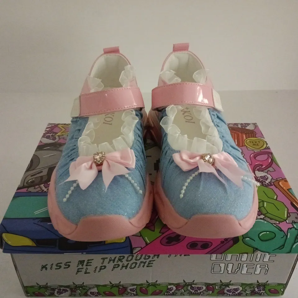 BOXED PAIR OF KOI STARLET RUFFLE BALLET MARY JANES PINK – UK SIZE 6