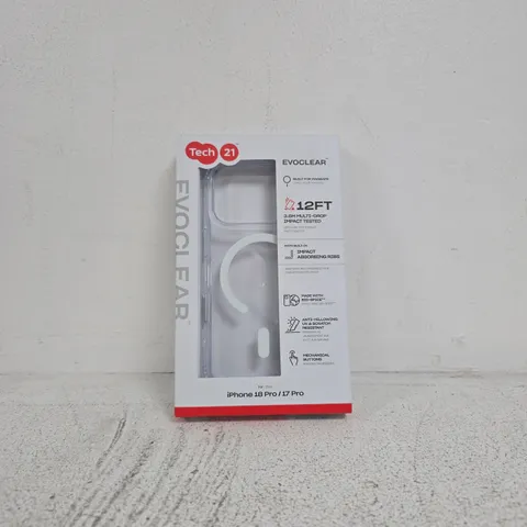 TECH 21 EVO CLEAR PHONE CASE FOR IPHONE 18 PRO / 17 PRO