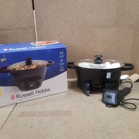 BOXED RUSSELL HOBBS GOOD TO GO BLACK MULTICOOKER