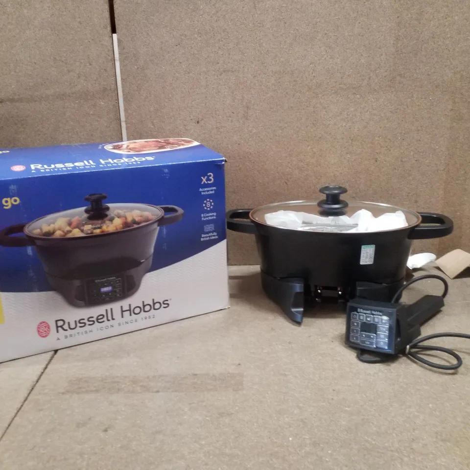 BOXED RUSSELL HOBBS GOOD TO GO BLACK MULTICOOKER